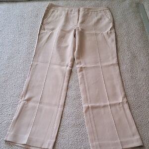 New Anne Klein Cream Wide Leg Pants